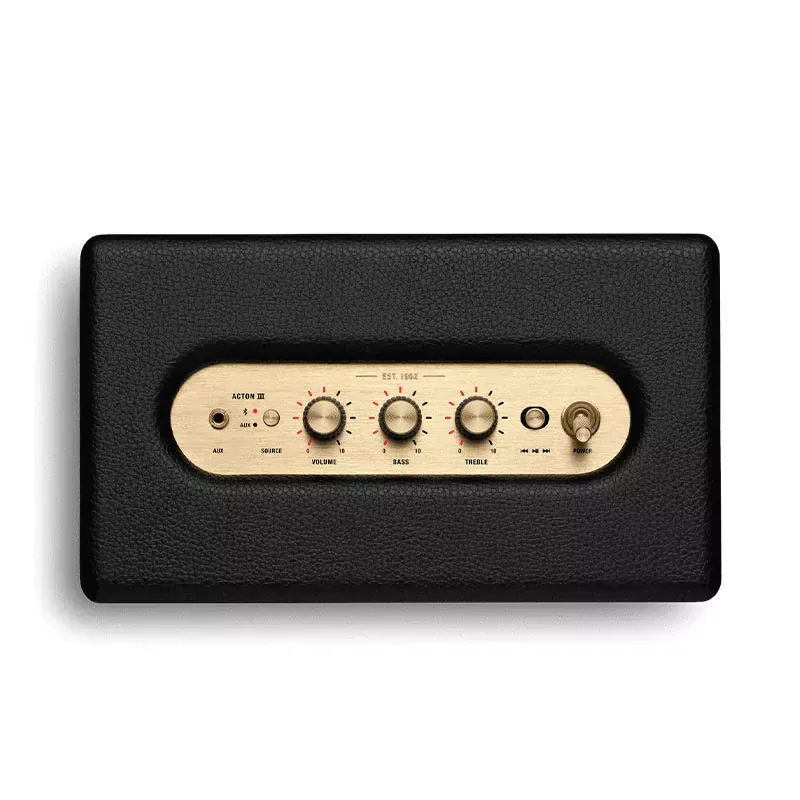 Enceinte Marshall Acton III, panneau de commandes et boutons